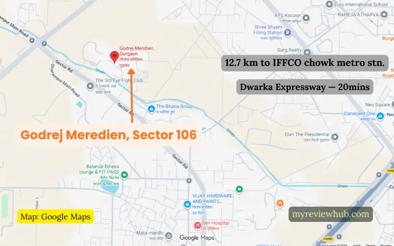 Godrej Meridien Sector 106 Location Map β Dwarka Expressway Connectivity