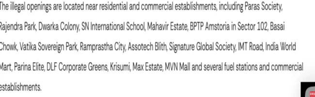 Screenshot from a Times of India article (1 July 2026) mentioning the Max Estate area while reporting on NHAI's proposal to seal unauthorised access openings along the Dwarka Expressway.